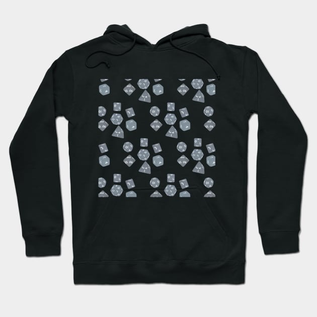 Dice Everywhere - Light Blue *Clear BG* Hoodie by LozMac